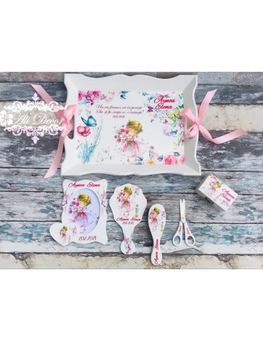 Set aniversar 1 anisor "Little girl in pink" Cod 18