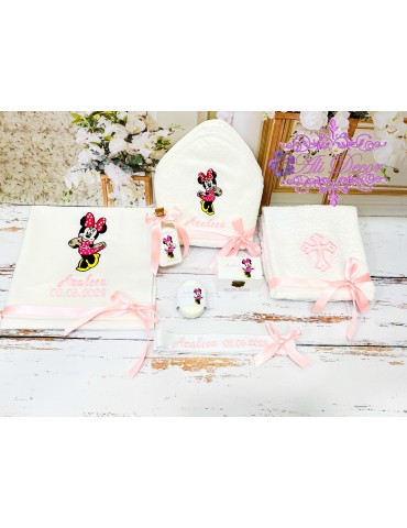 Trusou de botez "Minnie roz...