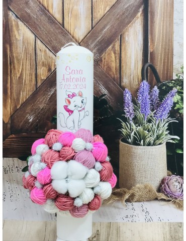 Lumânare botez "Pisicuta Marie" Cod 41