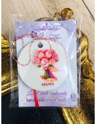 Martisor personalizat handmade "Mama" Cod 10