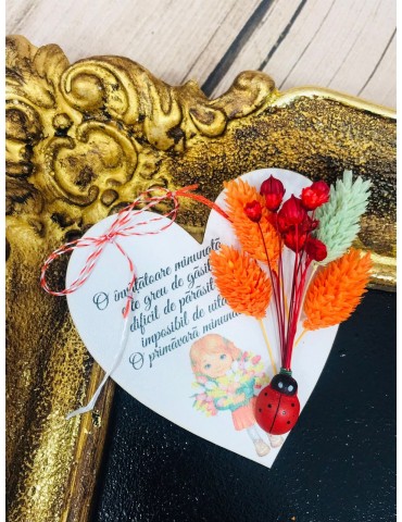 Martisor handmade cu magnet "Invatatoare" Cod 19