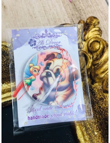 Martisor personalizat handmade "Nice dog" Cod 11