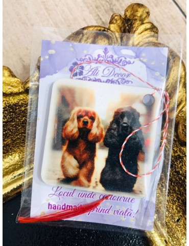 Martisor personalizat handmade "2 Catei" Cod 16