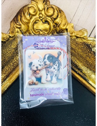 Martisor personalizat handmade "Little dogies" Cod 20