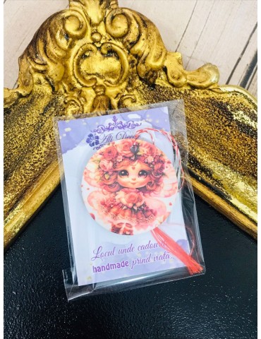 Martisor personalizat handmade "Frumusica" Cod 21