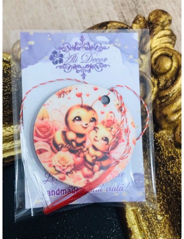 Martisor personalizat handmade "Albine" Cod 19