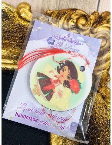 Martisor personalizat handmade "Mandruta" Cod 01