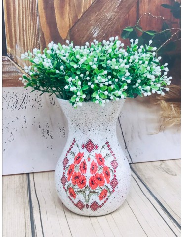 Vaza personalizata "Maci pe camp" Cod 32