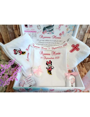 Trusou de botez "Minnie roz...